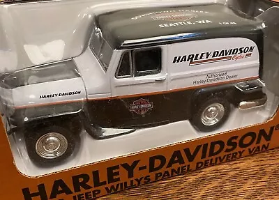 FREEDOM HARLEY DAVIDSON 1953 Jeep Willys Panel Delivery Van Ltd Ed -48 Coin Bank • $74.99