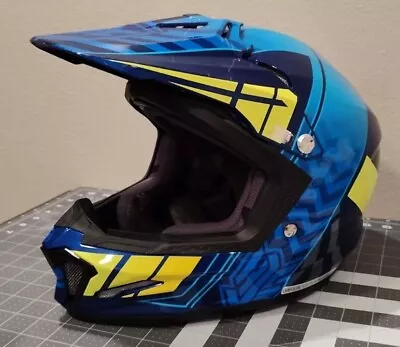 HJC CL-XY II Motocross Helmet Blue/Yellow Youth XL - High Visibility • $49.99