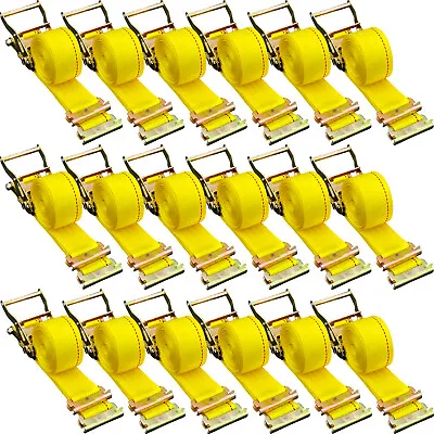 VEVOR E-Track Ratchet Straps 18 Pack 2 X 15' Tie-Down Kit Truck Trailer 4000 LBS • $94.99