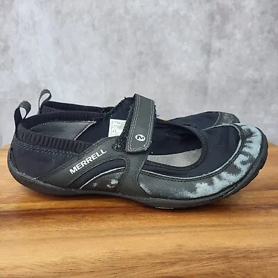 Merrell Pure Glove Barefoot Flat Mary Jane Shoes Womens 6.5 Black Vibram J35722 • $14.64