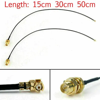 £9.37 • Buy 2x 1.37 B.FL/ IPX Mini PCI To RP-SMA Pigtail Antenna WiFi Cable 20In 50cm UK