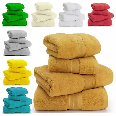 Luxury 100% Egyptian Cotton Super Soft 800GSM Towels Face Hand Bath Sheet Towels • £5.45