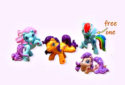 My Little Pony Mini Figures 1.5 Inch PVC Cake Toppers Lot Of 3 (+1 Free) G3 • $7.88