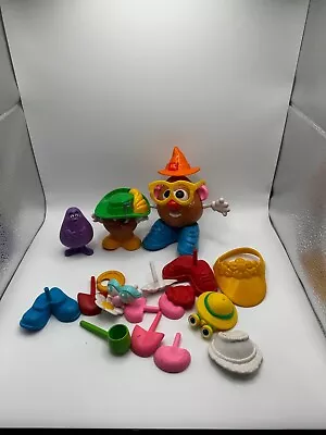 Vintage Mini Mr Potato Head Spud Kids Babies Hasbro Lot Of 2 With Accessories • $9.97