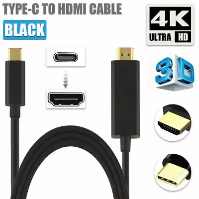 USB C To HDMI Cable USB Type C To HDMI 4K Cord For Samsung S8 S9 S10 + Note 8 9 • $12.89