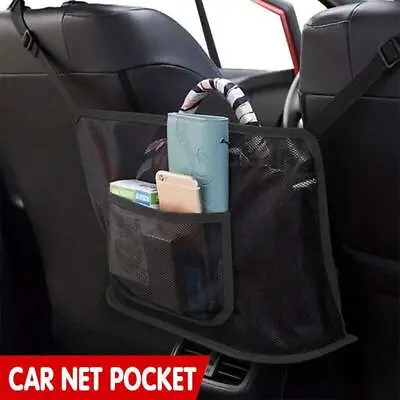 Car Net Pocket Handbag Holder Between Seats Organizer Purse Storage Mesh Bag AU • $12.55