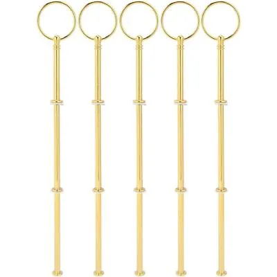 £10.58 • Buy 5 Set Wedding Metal Gold 3 Tier Cake Stand Center Handle Rods Fittings Kit