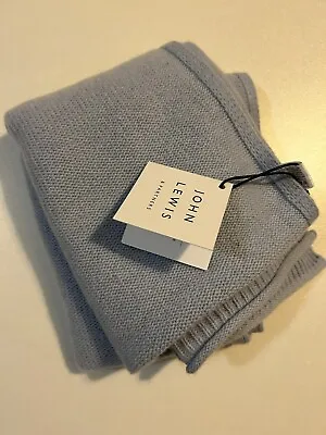 £20 • Buy John Lewis 100% Pure Cashmere  Scarf Light Blue. NEW With Tags
