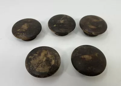 $25 • Buy 5 Vintage Wooden Drawer/ Cabinet Pulls Or Knob 1 3/4 Inches 
