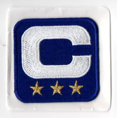 $14.59 • Buy 2023 SEASON NFL 3-GOLD-⭐⭐⭐STAR GENERIC Stick-on WHITE-C CAPTAIN'S BLUE PATCH