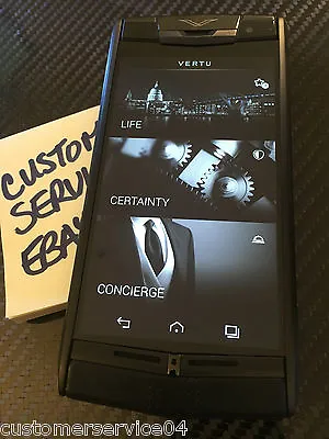 Genuine Brand NEW Vertu Signature Touch PURE JET Calf Leather Luxury Phone!  • $1649.99