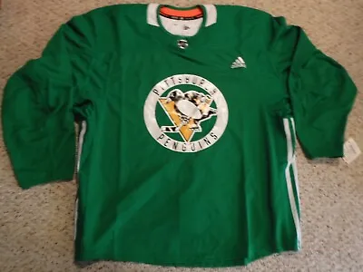 $299.99 • Buy Pittsburgh Penguins Team Issue  Practice Jersey Size 58+ Green Blank Jersey Mic