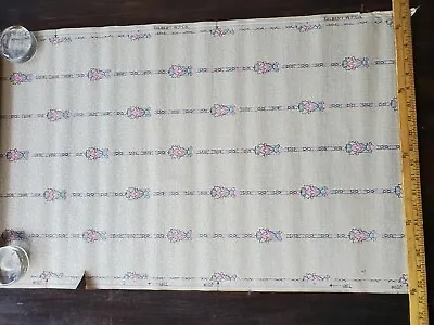 £24.74 • Buy Vtg 1950s Partial Wallpaper Roll ~ Gilbert W.P. Wallpaper Co ~ Pink & Blue Vases