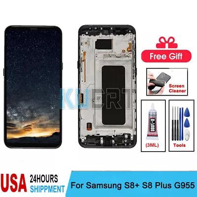 For Samsung Galaxy S8 Plus G955 LCD Display Touch Screen Digitizer + Frame • $51.70