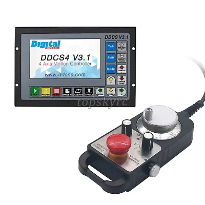 4-Axis CNC Motion Controller Offline DDCS V3.1 + 4-Axis MPG Handwheel 5V 100PPR • $309.63