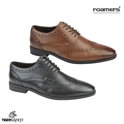 Roamers M277 Mens Formal Dress Fashion Soft Leather Stylish Oxford Gibson Shoes • £27.85