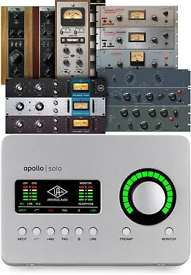 Universal Audio Apollo Solo Heritage Edition Thunderbolt 3 Audio Interface With • $369