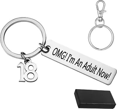 Dacitiery 18th Birthday Keyring Gifts For Boys And Girls 2Pcs 18th Birthday I'm • £6.12