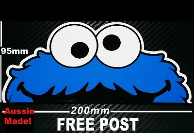 PEEPING COOKIE MONSTER Sticker Decal Drift JDM Car Wall Window Funny VW Bomb  • $6.99