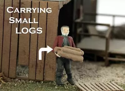 Logger Lugging LOGS N Scale Working Figures Finished N Scale Character • $8.99