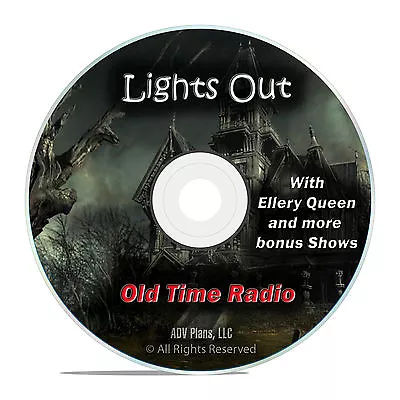 Lights Out 231 Old Time Radio Mystery Thriller Shows With Ellery Queen DVD F89 • $8.49