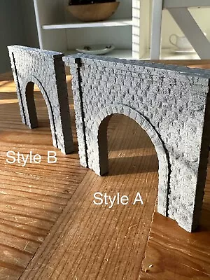 Single Track Cut Stone Tunnel Entrance - 3D Printed HO Scale Model Train Layout • $14