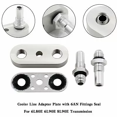 6L80E 6L90E 8L90E Transmission Cooler Line Adapter Plate +6AN Fittings Seal K4J3 • $19.39