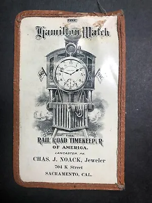 Vintage HAMILTON WATCH #940 / #992 RAILROAD TIMEKEEPER Promo Celluloid Holder • £37.99