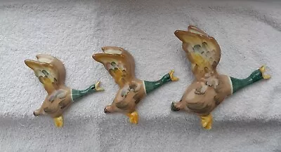 Vintage Ceramic Flying Duck Wall Pocket Hangings • £47.50