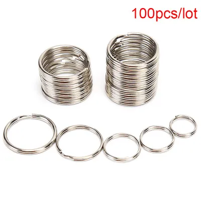 100X/lot Key Rings DIY Metal Key Holder Split Rings Hoop Metal Loop Keychain3..x • $3.17