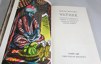 C 1958 Folio Society Book Beckford Vathek VGC • $29.85