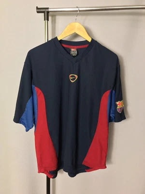 £49.21 • Buy 90s VINTAGE MEN'S NIKE FC BARCELONA TRAINING SOCCER FOOTBALL SHIRT JERSEY Sz L