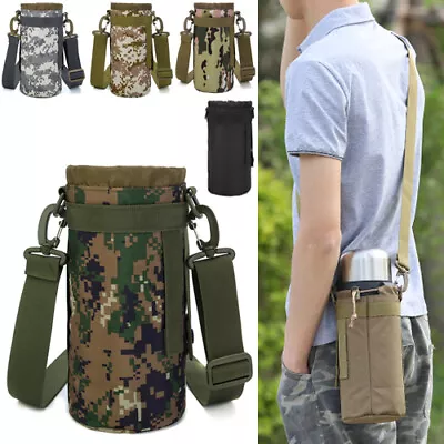 Outdoor Tactical Molle Water Bottle Bag Military Hiking Belt Holder Kettle Pouch • $15.90