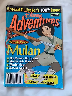 July 1998 Disney Adventures Magazine Mulan Collector’s 100th Issue 90s Y2K Comic • $15.49
