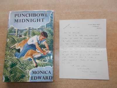 £99.99 • Buy Monica Edwards: Punchbowl Midnight Signed 1st Edition 1951 + Letter From Author