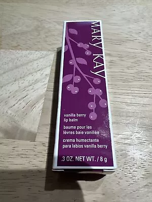 Mary Kay VANILLA BERRY LIP BALM Full Size 0.3 Oz. New In Box 072688 • $16.99