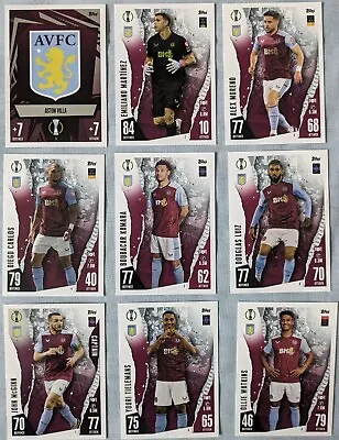 Topps Match Attax 2023/24 23/24 Aston Villa Full Base Team Set - 9 Cards • £3.70