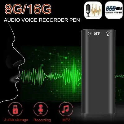 Mini Spy Audio Recorder Voice Listening Device 96 Hours 8GB Bug Recording NEW US • $16.72