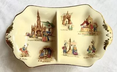 Vintage Royal Winton Grimwades Series Ware Divided Dish 'old English Markets' • $38