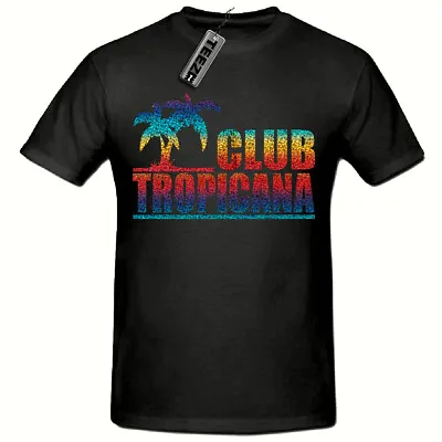 Club Tropicana 80's T Shirt Rainbow Glitter Unisex Tee Shirt Fancy Dress 80's • £9.85