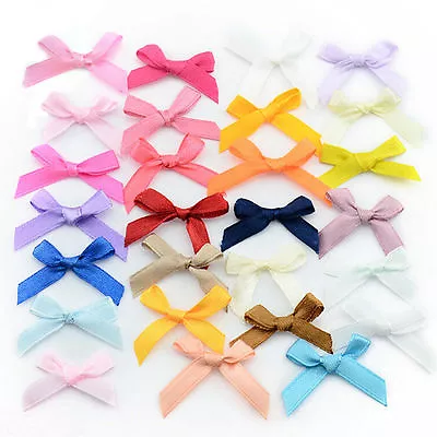 500 Pcs/lot Mini SMALL Ribbon Bows Assorted Colours Satin-qe • $8.99