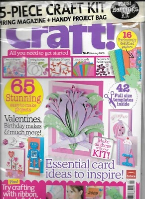 £7.99 • Buy YOU CAN CRAFT! Issue 15 Jan 2009 Craft Kit, Magazine & Project Bag