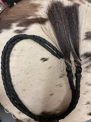 Usa Braided  Leather Chin Deerskin Stampede Wind Strings Hat Tie Horsehair Horse • $75
