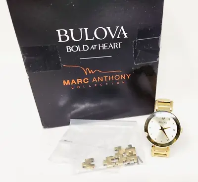 Bulova Marc Anthony Ladies Diamond Bangle Watch 97P164 (SEE DESCRIPTION) • $79.99