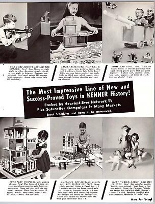 1964 Kenner Vintage Toy Ad Safety Bake Oven + Sky Rail & Girder + Mold Master • $16