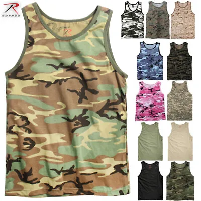 Rothco Camouflage Sleeveless Tank-Top Tactical Army Military T-Shirt • $13.99