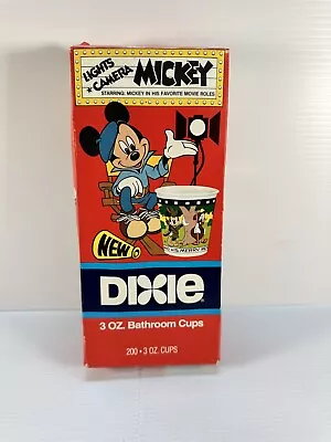 Dixie 3 Oz Bathroom Cups Sealed Large 200 Count Light Camera Mickey 1987 • $29.99