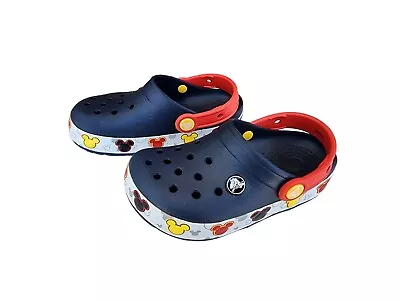 Disney Mickey Mouse Light Up Boys  Crocs  Size 12C Toddler Shoes .10  • $24.99