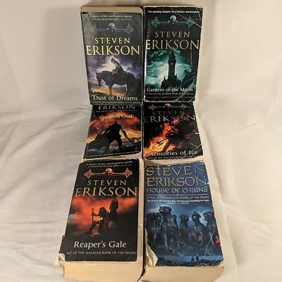 6 Steven Erikson Tor Books Series Lot Malazan Dust Of Dreams Memories Of Ice • $38.23