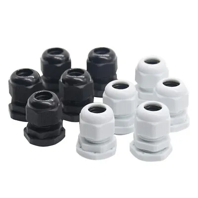 Cable Gland IP68 Nylon Waterproof M12-M63 White Black Compression Glands • $5.59